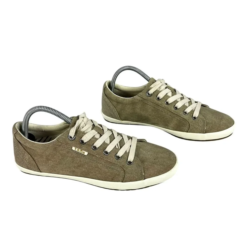 Taos Star Lace Up Canvas Beige Sneakers Shoes Size‎ 9.5